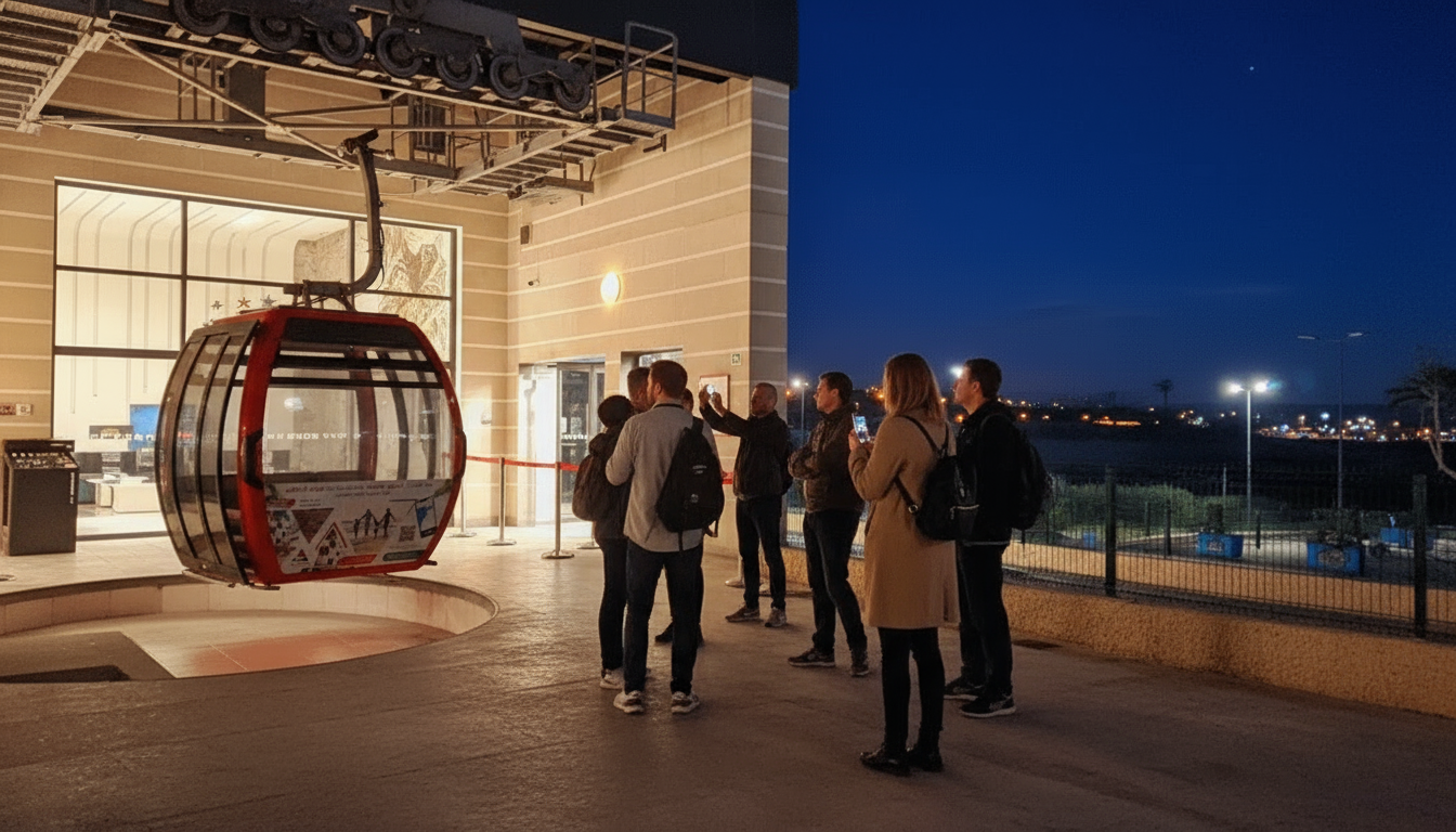 Agadir/Taghazout: Night Cable Car Round-Trip Ticket